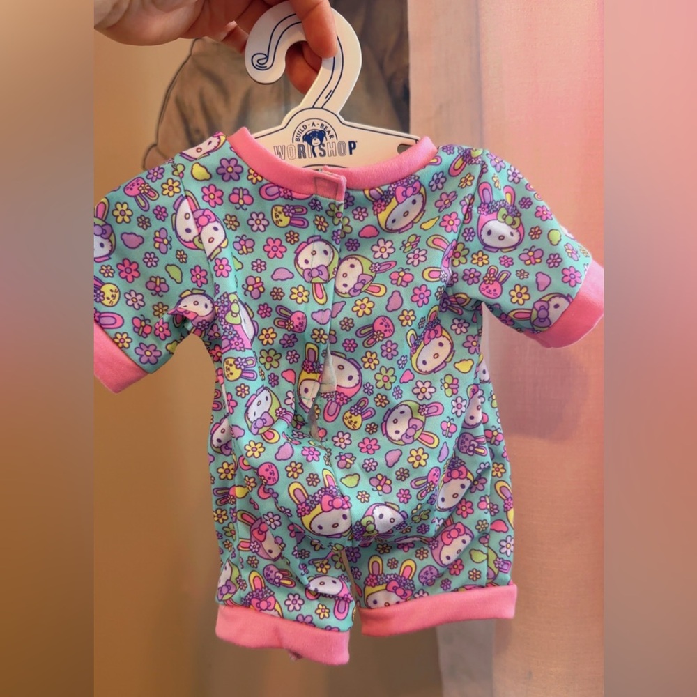 NWOT Build A Bear Hello Kitty BUNNY SLEEPER Pajamas Sanrio BAB